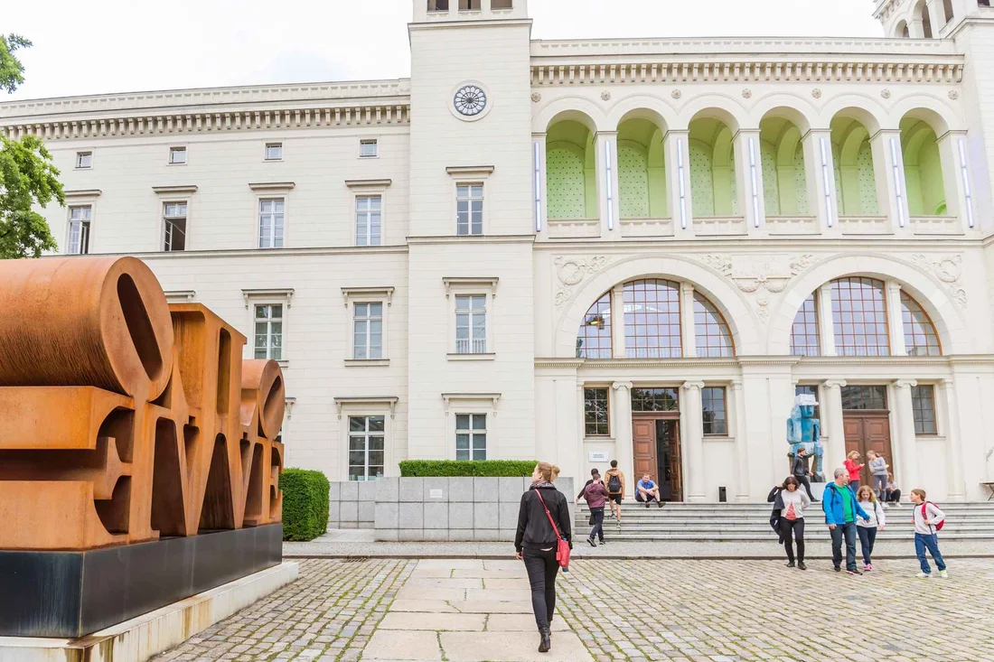The facade of the Hamburger Bahnhof contemporary art museum, one of the best art museums in Berlin, Germany
