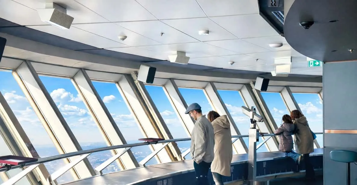 The view over the city from the Berlin TV Tower above the museums in Berlin, Germany